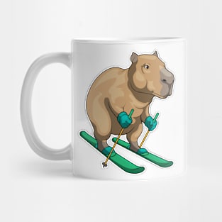 Capybara Skier Ski Winter sports Mug